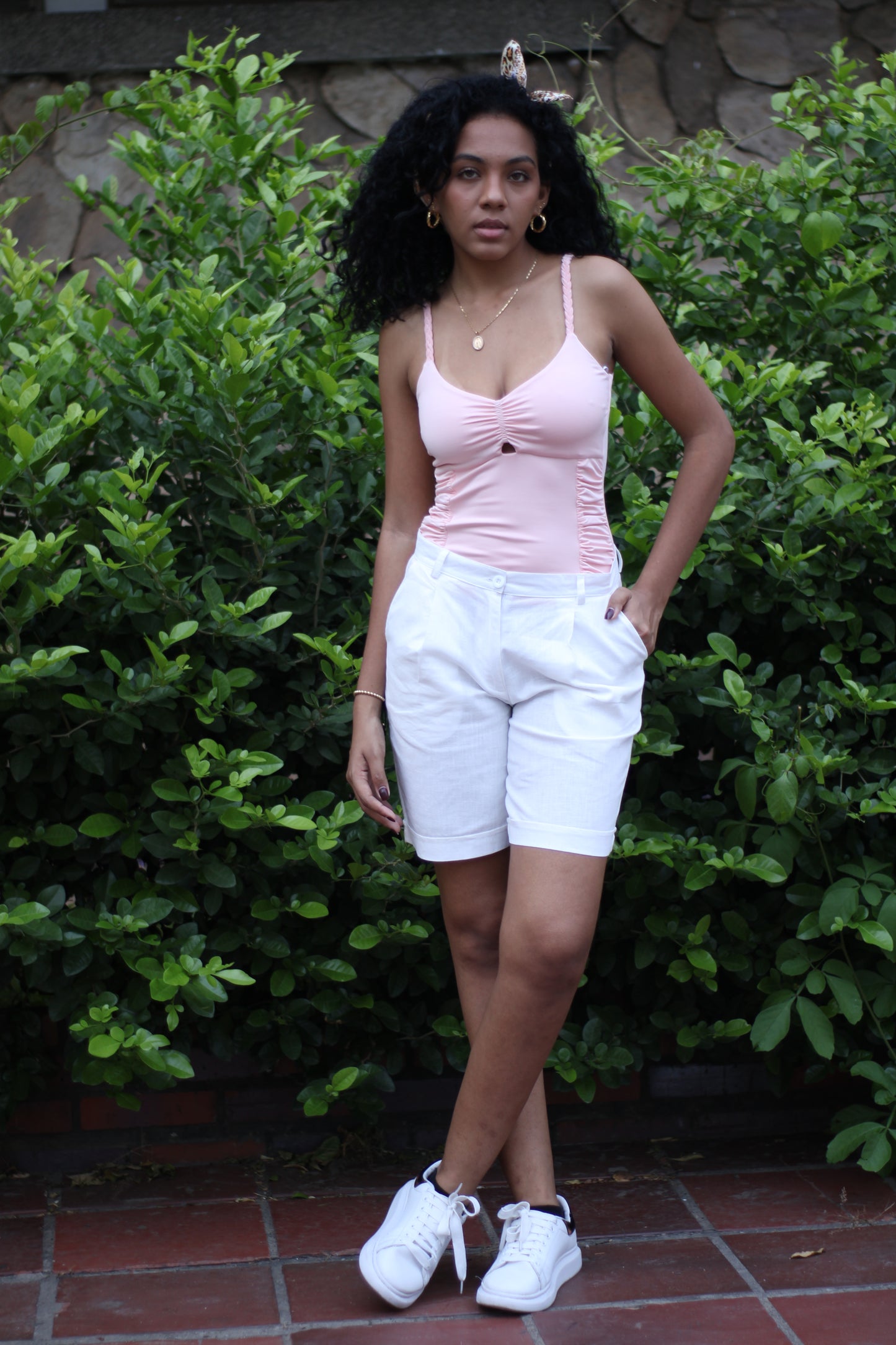 BLUSA DE TIRAS ROSA - 10072