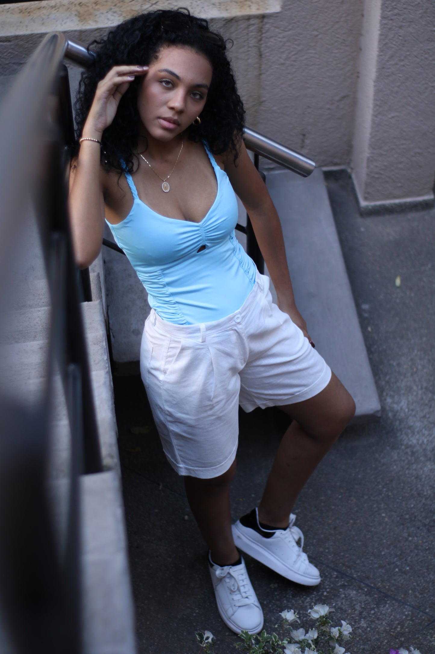 BLUSA DE TIRAS AZUL - 10027