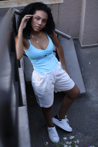 BLUSA DE TIRAS AZUL - 10027