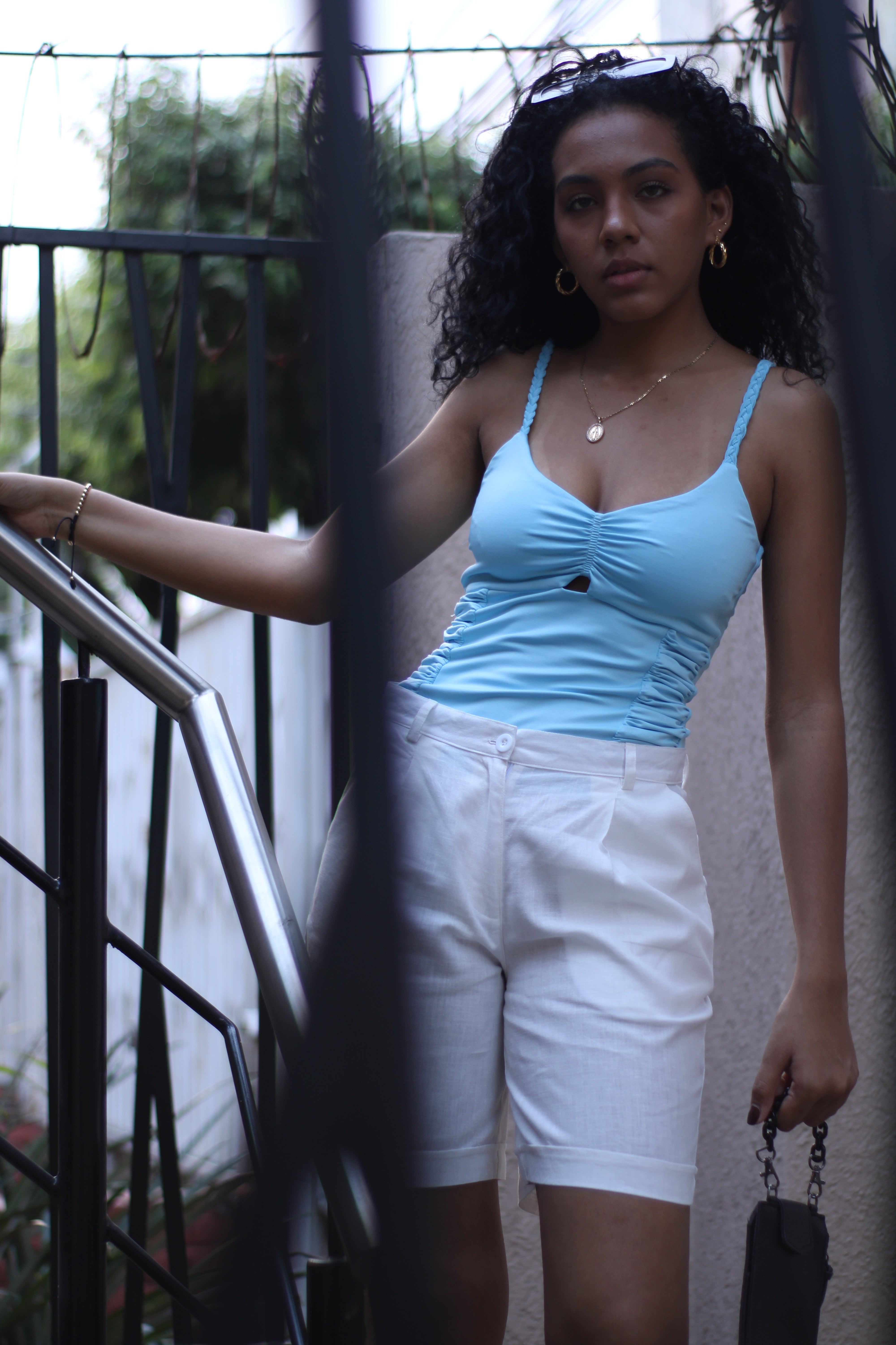 BLUSA DE TIRAS AZUL - 10027