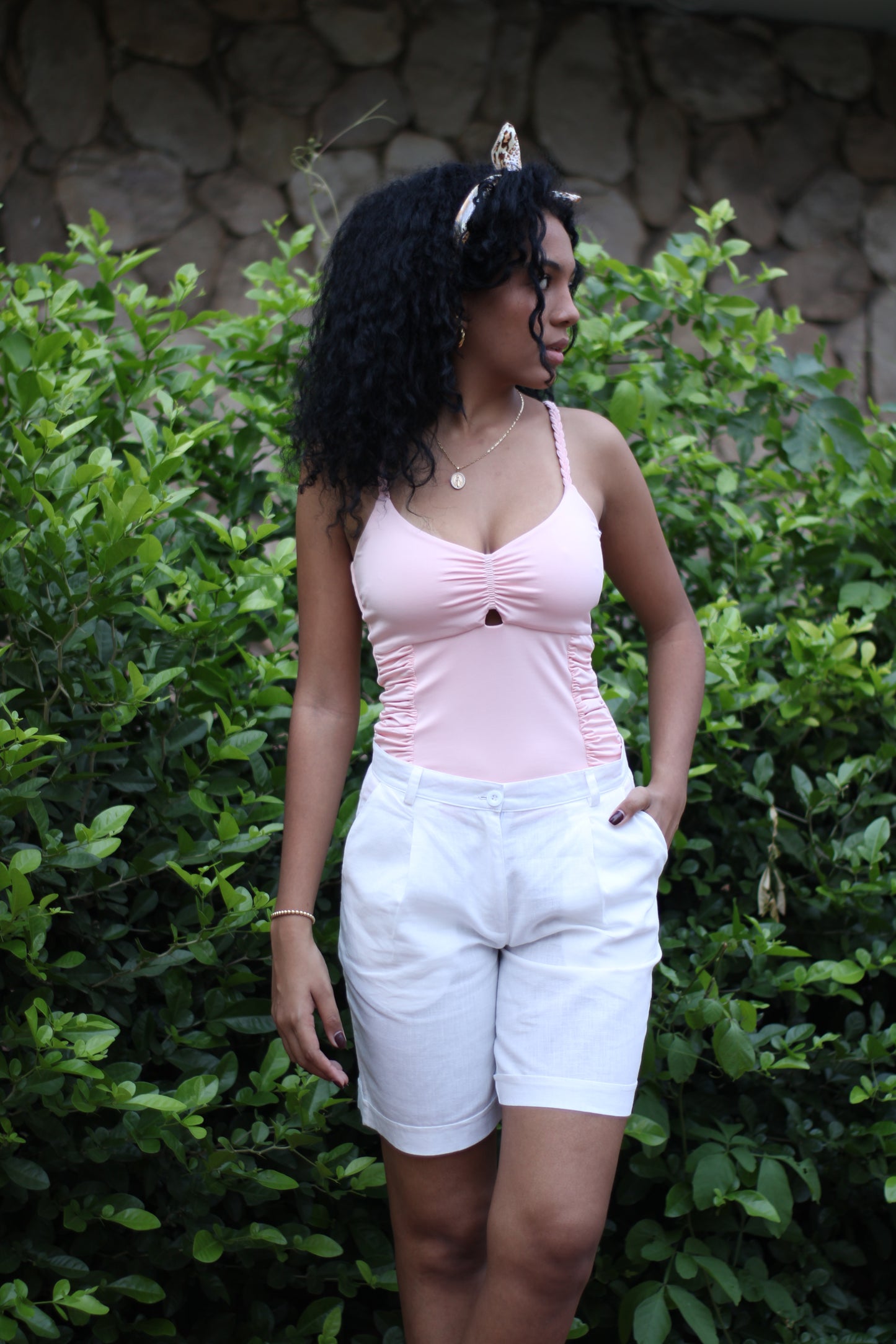 BLUSA DE TIRAS ROSA - 10072