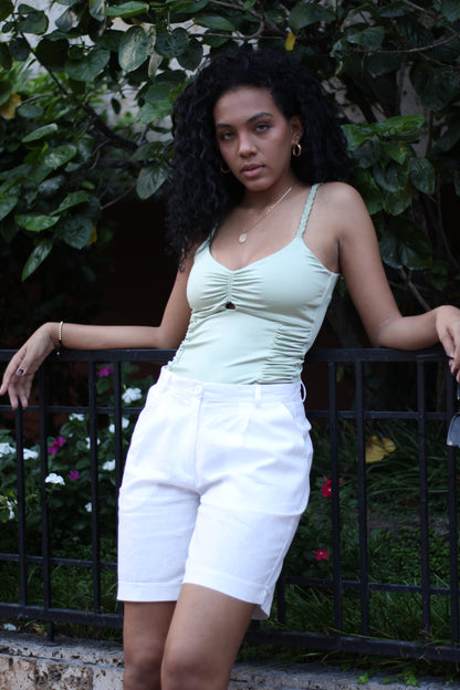 BLUSA DE TIRAS VERDE - 10073