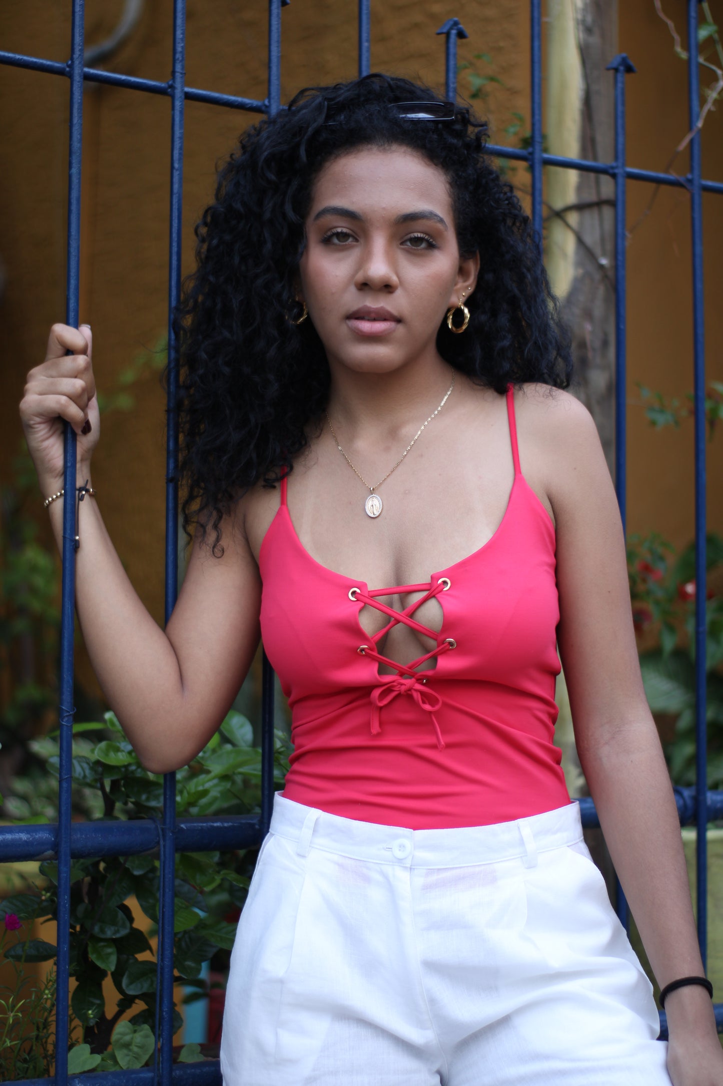 BLUSA DE TIRAS ROJA - 10076