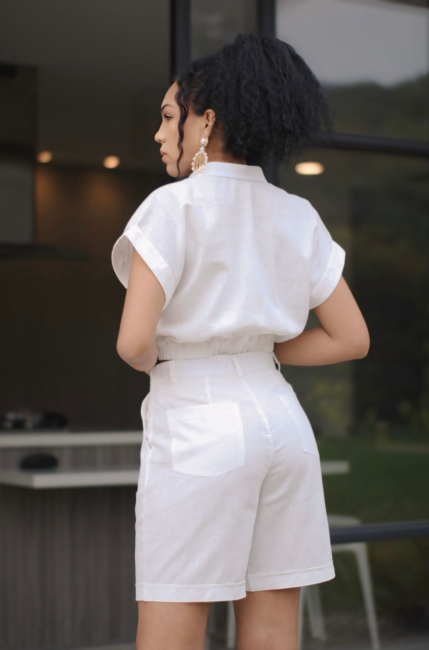 SHORT BLANCO SILUETA SUELTA - 16092