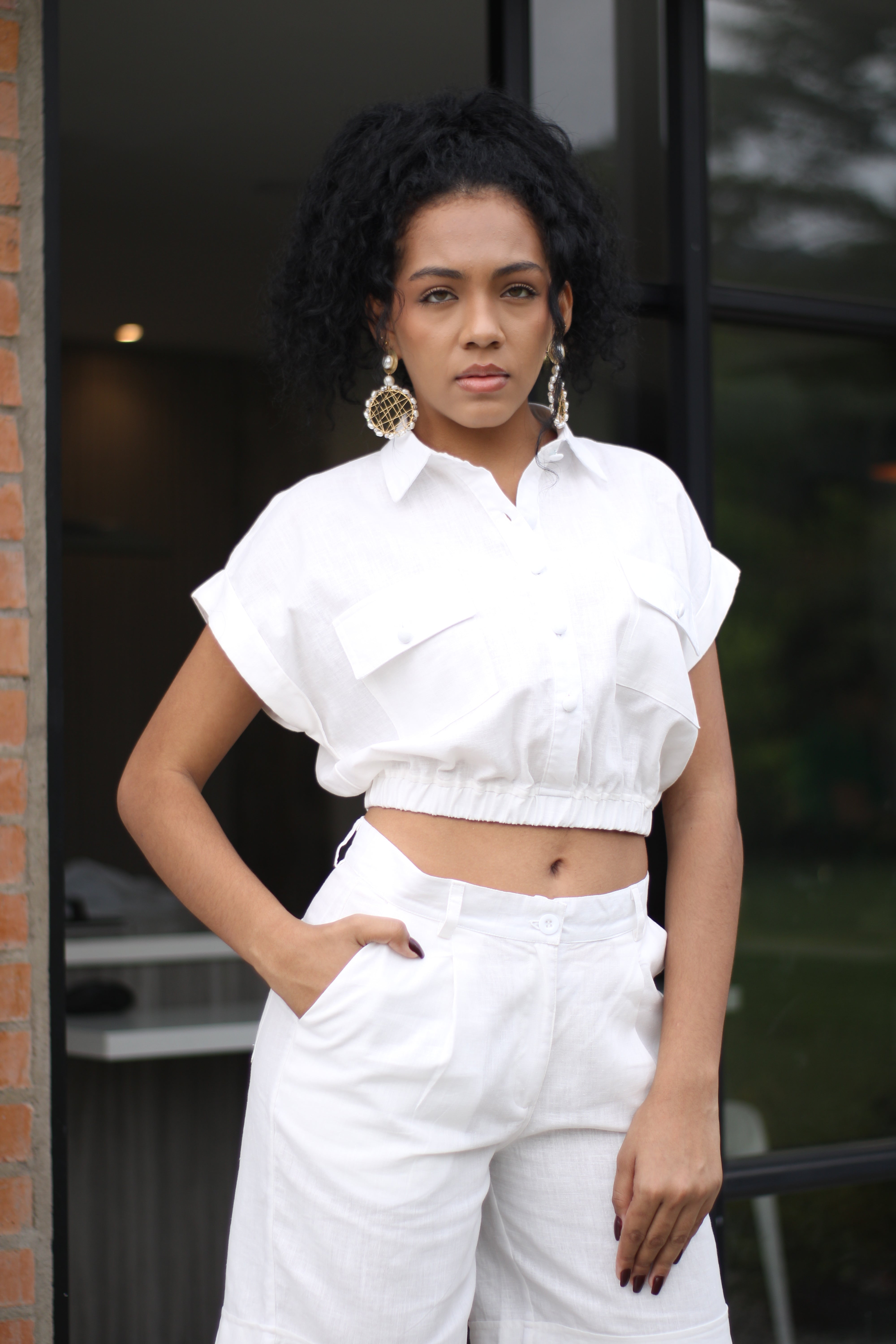 BLUSA BLANCA M/SEGUIDA CAMISERA - 10271