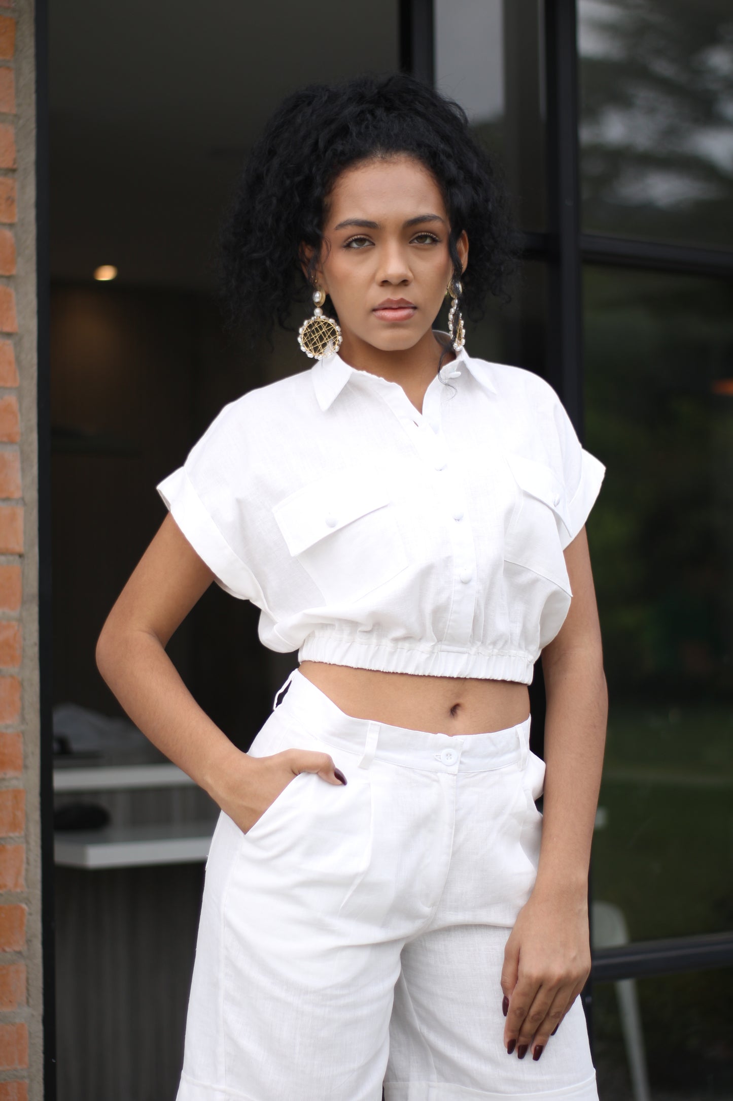 BLUSA BLANCA M/SEGUIDA CAMISERA - 10271